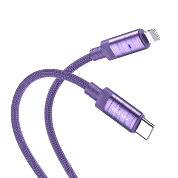 Kaku KSC-972 - Cablu Date si Incarcare, USB la Type-C, 3A, Smart On-Off, Braided, 1m, Violet - Img 3
