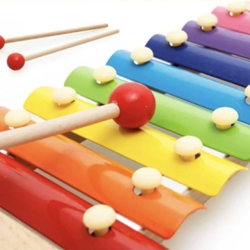 Pian-Xilofon muzical, 8 placi metalice, Multicolor - Img 3