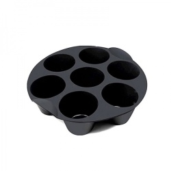 Set 11 accesorii Zilan ZLN8016 pentru friteuza cu aer, diametru 18 cm, tavi, forme si ustensile din silicon si inox - Img 5