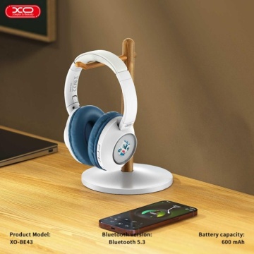XO BE43 - Casti Wireless, On Ear, Bluetooth 5.3, 600mAh, Albastru - Img 4