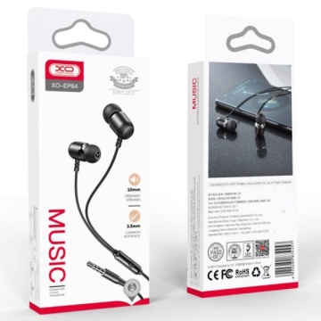 XO EP64 - Casti cu Fir, In Ear, 3.5mm, 1.2m, Mic & Volume Key, HiFi, Negru - Img 1