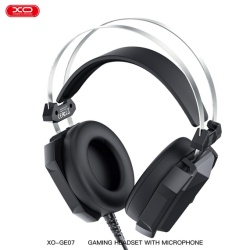 XO GE-07 – Casti gaming cu fir Over Ear 3.5mm + USB-A, 1.2m, negru - Img 5