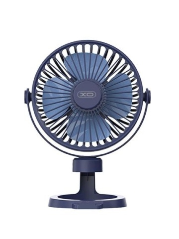 XO MF78 - Mini Ventilator de Birou Reincarcabil 5 Trepte, 2400mAh, Temporizator, Albastru - Img 1
