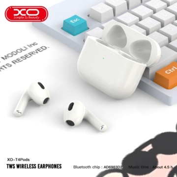 XO T4 - Casti Wireless, Ear Buds, Bluetooth 5.3, 35/200mAh, Alb - Img 3
