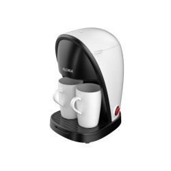 Aparat de facut cafea 450W, Floria ZLN9298, 250ml, filtru nailon, 2 cesti, alb - Img 4