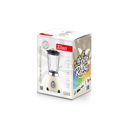 Blender 500W, Zilan ZLN1207 RETRO, capacitate 1.5L, 2 trepte viteza + functie Pulse, vas din sticla, lame inox - Img 6