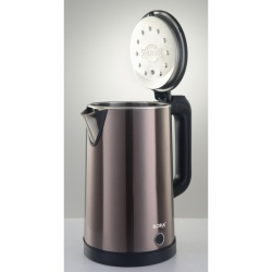 Fierbator electric Floria ZLN6142 – 1.8L, 1650W, gri, inox interior, pereti dubli, auto-oprire - Img 3