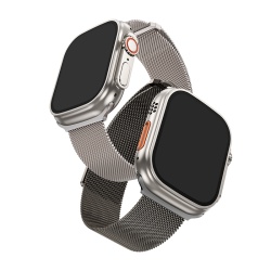 Hoco AS101 – Curea Milanese Metal pentru iWatch 42/44/45/49mm, gri - Img 2