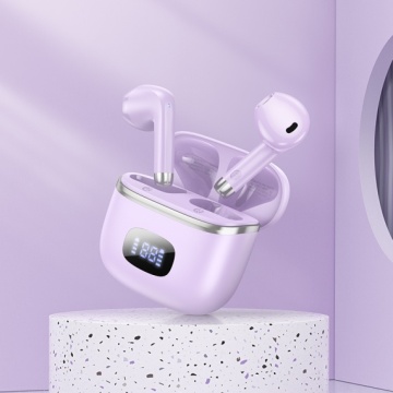 Hoco EQ1 - Casti Wireless, Ear Buds, Bluetooth 5.3, 180h StandBy, 400mAh, Display LED, MusicGuide, Violet - Img 3
