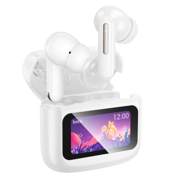 Hoco EQ14 - Casti Wireless, Ear Buds, Bluetooth 5.4, 500mAh, Multi Touch, Alb - Img 1