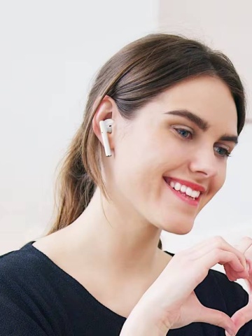 Hoco EW19 Plus - Casti Wireless, Ear Buds, Bluetooth 5.3, 180h StandBy, 300mAh, Delighted, Roz - Img 2
