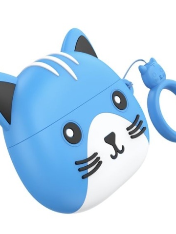 Hoco EW46 - Casti Wireless, Ear Buds, Bluetooth 5.3, Cat Case, 150h StandBy, 300mAh, Albastru - Img 4