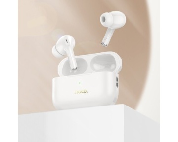 Hoco EW56 Plus - Casti Wireless, Ear Buds, Bluetooth 5.3, 150h StandBy, Baterie 300mAh, ENC Noise, Generoso, Alb - Img 3