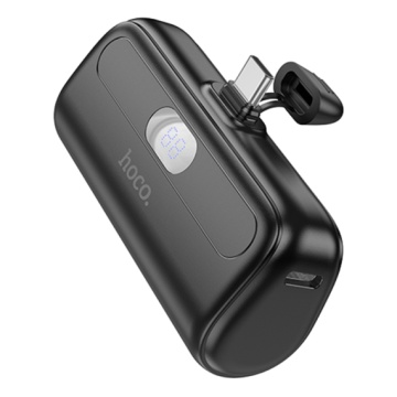 Hoco J116 - Baterie Externa, PowerBank, afisaj digital, conector Lightning, Compact Size, 5000mAh, 5V/2A, Negru - Img 3