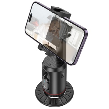 Hoco K23 - Suport tip Selfie, Face Auto-Tracking, 1200mAh, Rotativ 355°, telecomanda de control, Lotus, Negru, Negru - Img 4