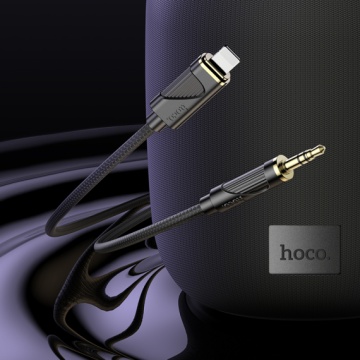Hoco UPA30 - Cablu Audio, Lightning la Jack 3.5mm (M), 1m, Negru - Img 4
