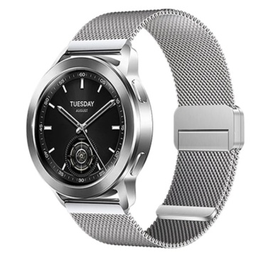 Hoco WH07 -Curea metalica, 22 mm pentru SmartWatch Universala, Magnet, Stainless, Argintiu - Img 5
