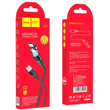 Hoco X63 - Cablu Date si Incarcare, USB la MicroUSB, 18W, 2.4A, 1m, Negru - Img 1