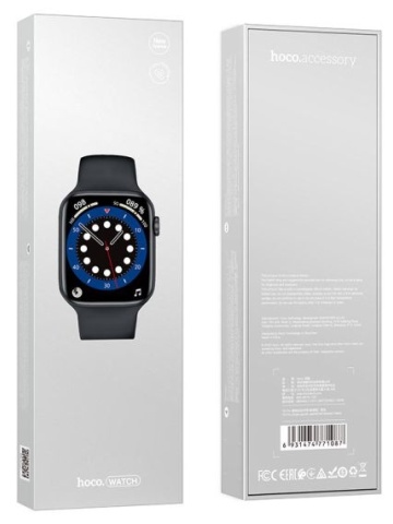 Hoco Y5 - Ceas SmartWatch, 1.85 TFT, Realtek 8762DT Dual Bluetooth, Negru - Img 1