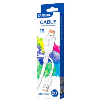 Kaku KSC-805 - Cablu Date si Incarcare, USB la Lightning, 18W, 2.4A, 1m, Alb - Img 1