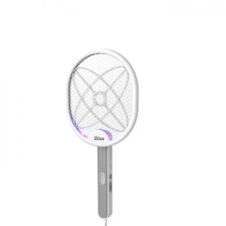Paleta electrica anti-insecte Zilan ZLN7088, 2800V, reincarcabila, lampa LED, maner reglabil, suport inclus, alba - Img 6