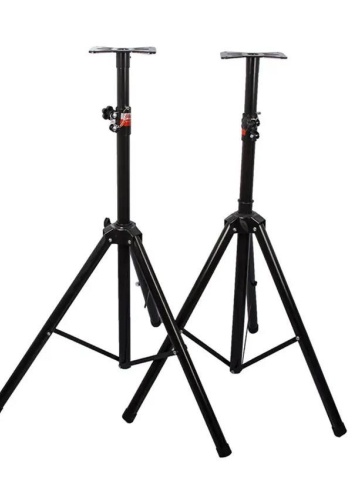 Stativ suport pentru boxe difuzoare, Trepied extensibil 110 CM, Negru - Img 4