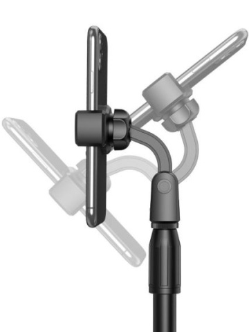 Suport Birou Smartix, cu cleme laterale, 360 grade, MultiAngle, brat telescopic, Negru - Img 2