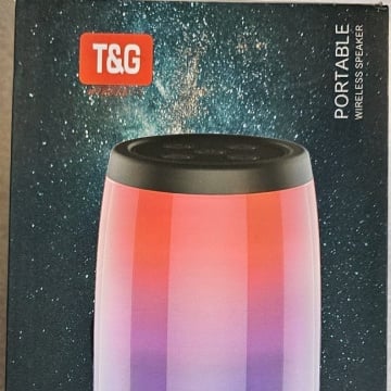 TG317 - Boxa Portabila Bluetooth Radio Lumini MP3 TF/USB-A, Alb - Img 4