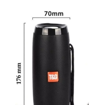 TG317 - Boxa portabila, Bluetooth Radio Lumini MP3 TF/USB-A, Negru - Img 5