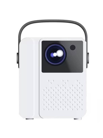 Video proiector Wireless FULL HD Smartix T2 Pro 1080P, Wi-Fi + BT 5.0 Dual Band, 25DB, Ecran mare de 130 inch, Durata de viata foarte lunga, Alb - Img 1