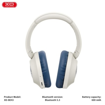 XO BE43 - Casti Wireless, On Ear, Bluetooth 5.3, 600mAh, Albastru - Img 5