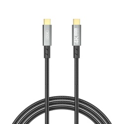 XO GB020 - Cablu Date si Incarcare, Type-C, PD100W, QC3.0, 4K, 1m, Gri - Img 5