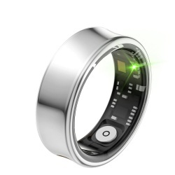 XO RS01 - Smart Ring cu Multi-Senzori, BT 5.1, 220mAh, Titanium, Marimea 10, Silver - Img 1
