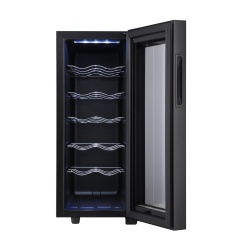 Zilan ZLN4681 – Frigider pentru vinuri 33L, 12 sticle, iluminare interioara, 50W, negru - Img 1