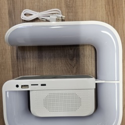 3 in 1 - Boxa audio, Statie incarcare, Lampa RGB si boxa Bluetooth alb - Img 4
