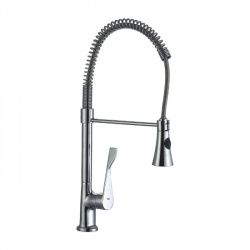 Baterie bucatarie Z-INOX, gat flexibil 45cm, 2 moduri stropire, cartus ceramic, ZLN8153, argintiu - Img 2