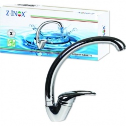 Baterie lebada ZINOX, monocomanda, pipa pivotanta, cartus ceramic 40mm, cromat, ZLN7819, argintiu - Img 2