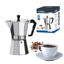 Cafetiera Espresso FLORIA, 150ml, aluminiu, compatibil aragaz gaz, ZLN2485, argintiu - Img 4