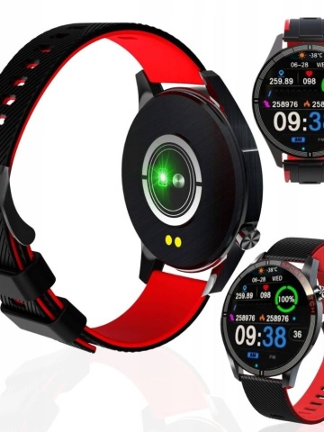 Ceas Smartwatch Sport, Incarcare Wireless, Moduri multiple, Termometru, Monitorizare somn, Negru-Orange - Img 3