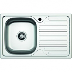 Chiuveta inox 304 cuva stanga Z-INOX, 44x77cm, picurator, anticalcar, preaplin, ZLN9188ST, argintiu - Img 1