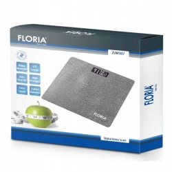 Floria ZLN1987 – Cantar corporal sticla securizata 150kg, display LCD, gri - Img 4