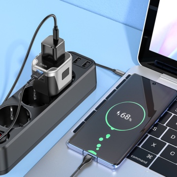 Hoco AC5 - Convertor Priza, 2xUSB-A, Adaptor Universal, EU/UK/US/AUS, Negru - Img 7