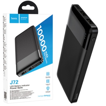 Hoco J72 - Baterie externa 10000mAh, 2xUSB-A, Negru - Img 1