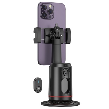 Hoco K23 - Suport tip Selfie, Face Auto-Tracking, 1200mAh, Rotativ 355°, telecomanda de control, Lotus, Negru, Negru - Img 5