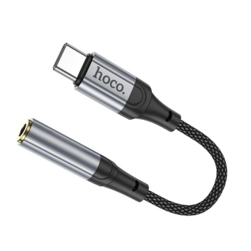 Hoco LS36 - Cablu Audio, Type-C la Jack 3.5mm (F) - MultiFunction, 12cm, Negru - Img 4