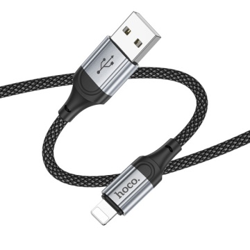 Hoco X102 - Cablu Date si Incarcare, USB-C la Lightning, PD27W, QC3.0, Braided, 1m, Negru - Img 4