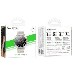 Hoco Y29 – Ceas SmartWatch Sport, BT 5.3, Apel, GPS, Silver - Img 2