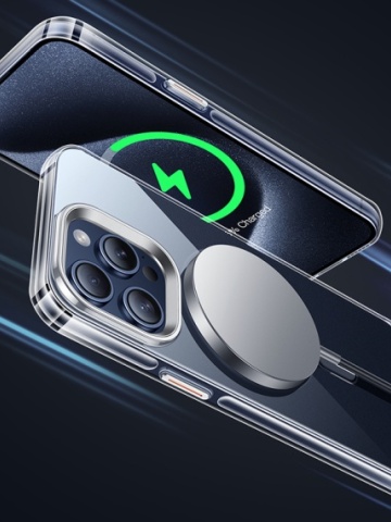 Husa Hoco AS3 - iPhone 15 Pro Max, MagSafe, Antidrop, Gri - Img 2