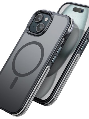Husa Hoco AS5 - iPhone 15, MagSafe, GripEdge, Frosted, Negru - Img 6