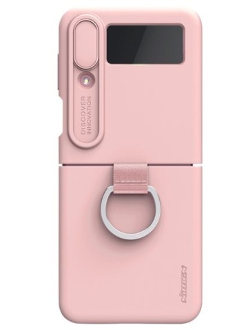 Husa Nillkin, SA Galaxy Z Flip 4, CamShield Silky, TPU, Roz - Img 1